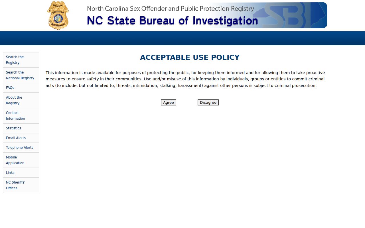 Morrisville resident lookup reference for the North Carolina sex offender registry